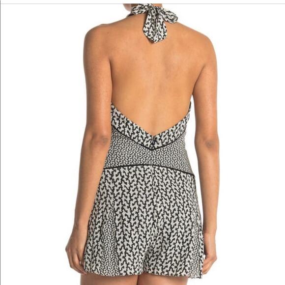Reiss Mali-Mono Mixed Halter Neck Romper NWT - Picture 2 of 8